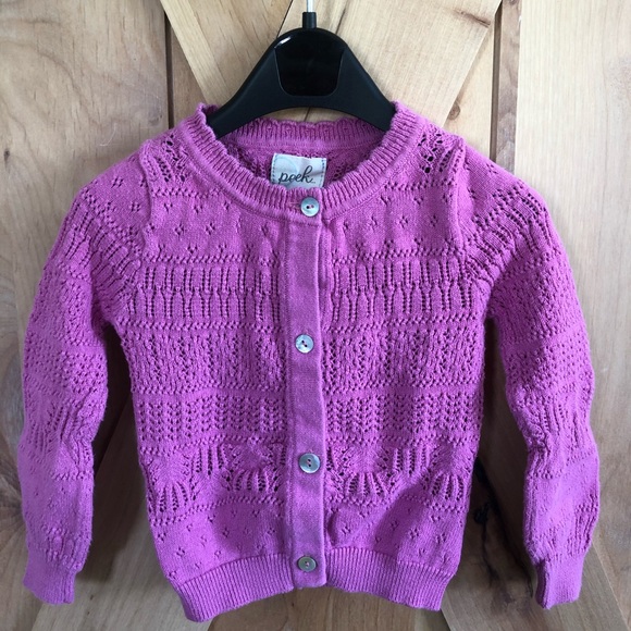 Baby Girl Orchid Cardigan - Picture 1 of 2